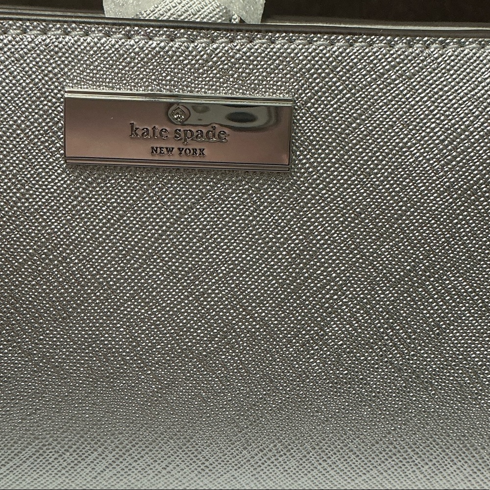 Kate Spade Metallic Silver Wallet - Picture 2 of 4